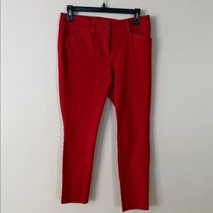 LOFT Vibrant Red Ankle Pants